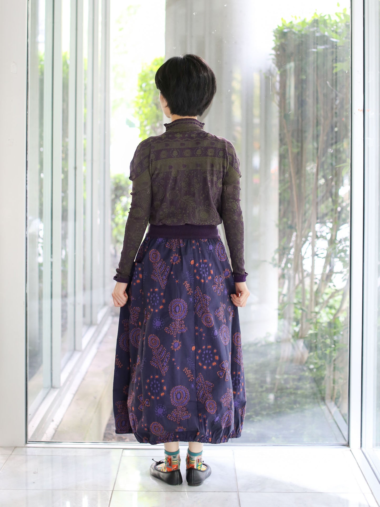 M. & Kyoko Woven Skirt- Purple (1483)