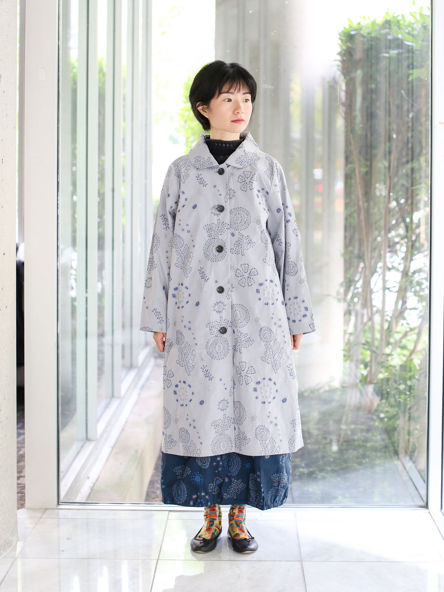M. & Kyoko woven Coat - Light Grey (1482)
