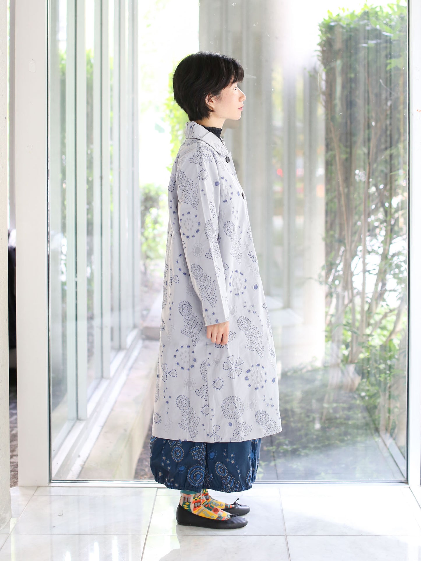 M. & Kyoko woven Coat - Light Grey (1482)