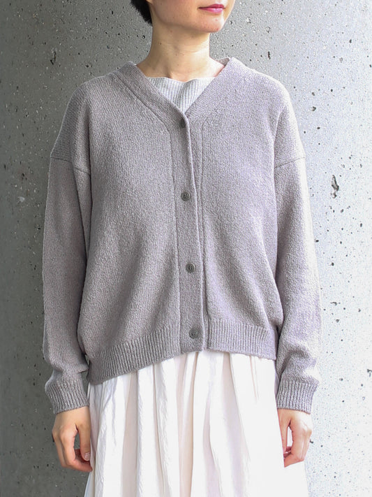 evam eva Wool Lily Cardigan - Silver Sage