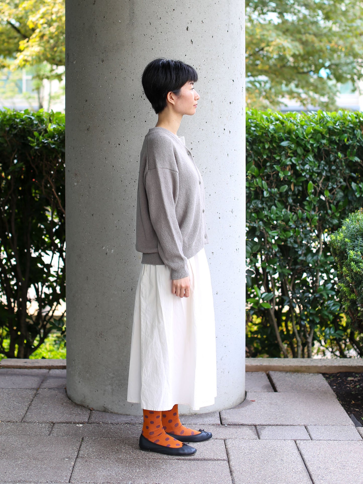 evam eva Wool Lily Cardigan - Silver Sage