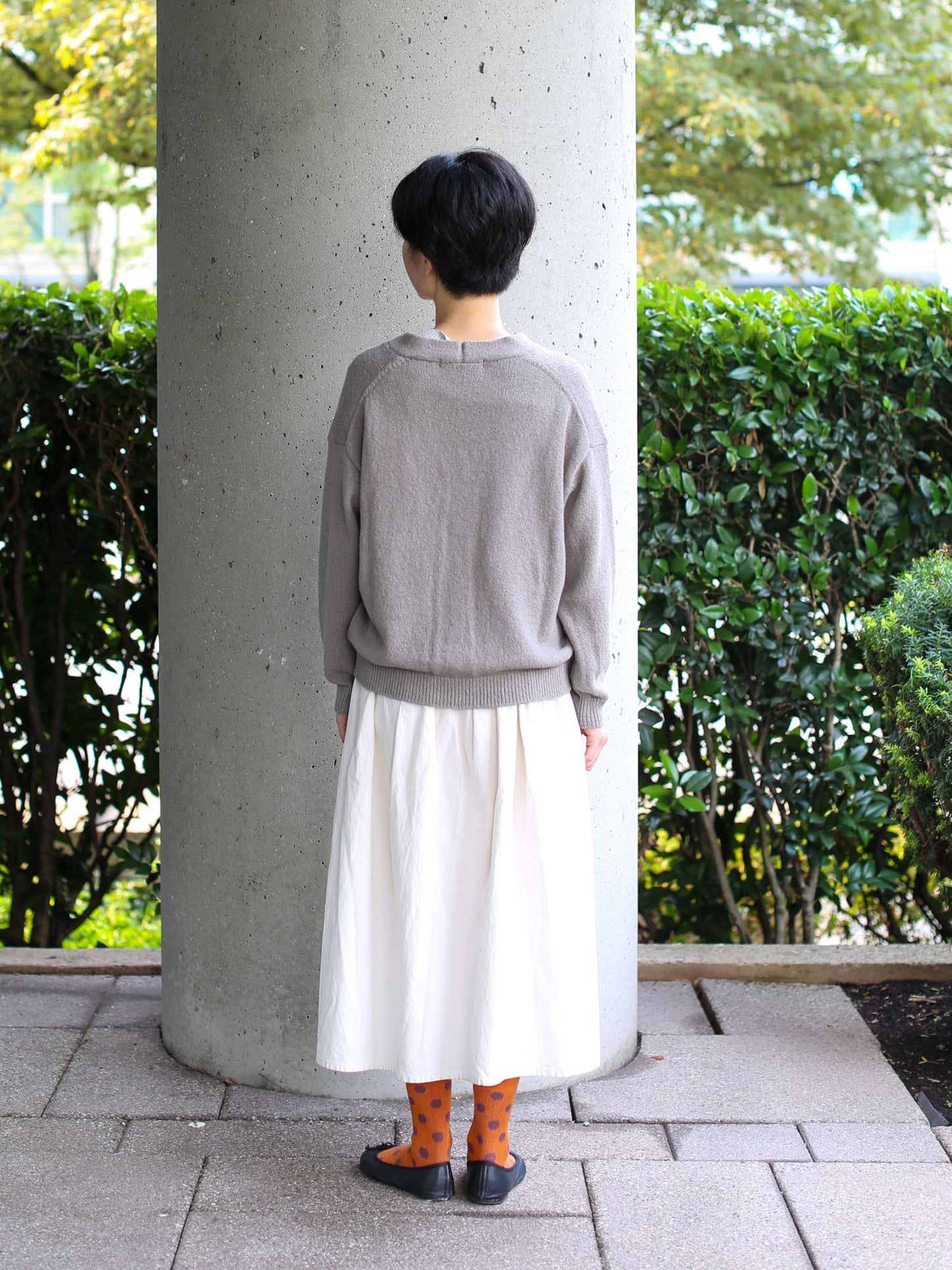 evam eva Wool Lily Cardigan - Silver Sage