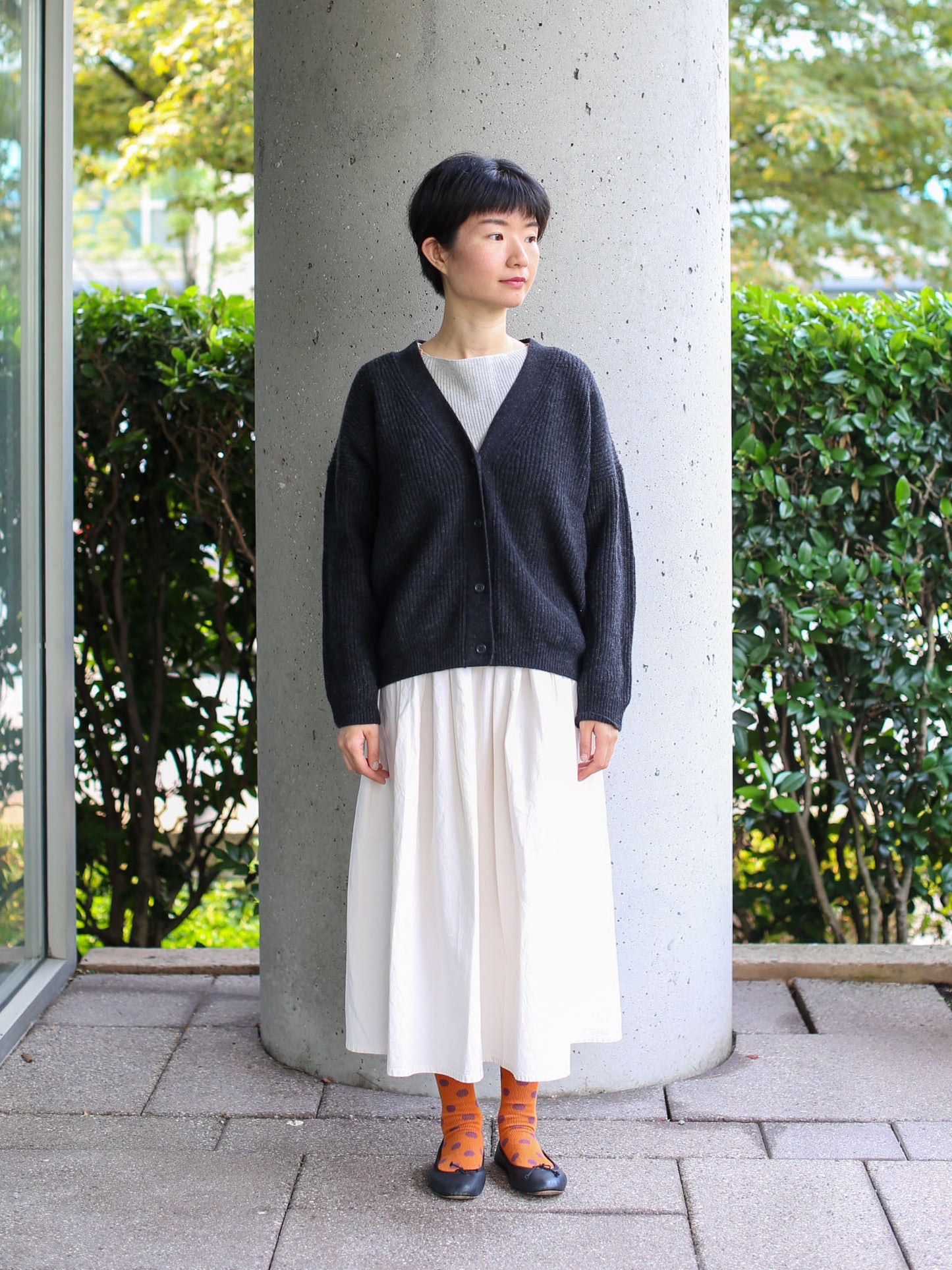 evam eva Wool Cardigan - Charcoal