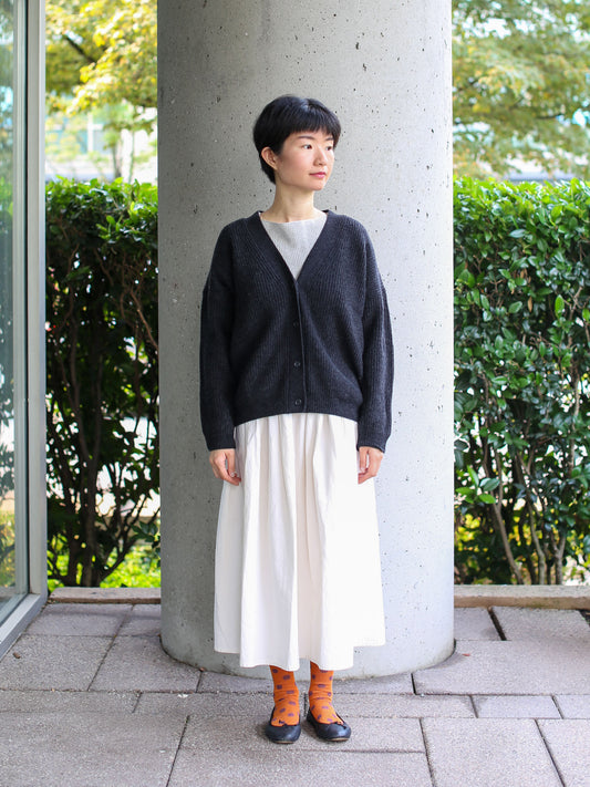 evam eva Wool Cardigan - Charcoal