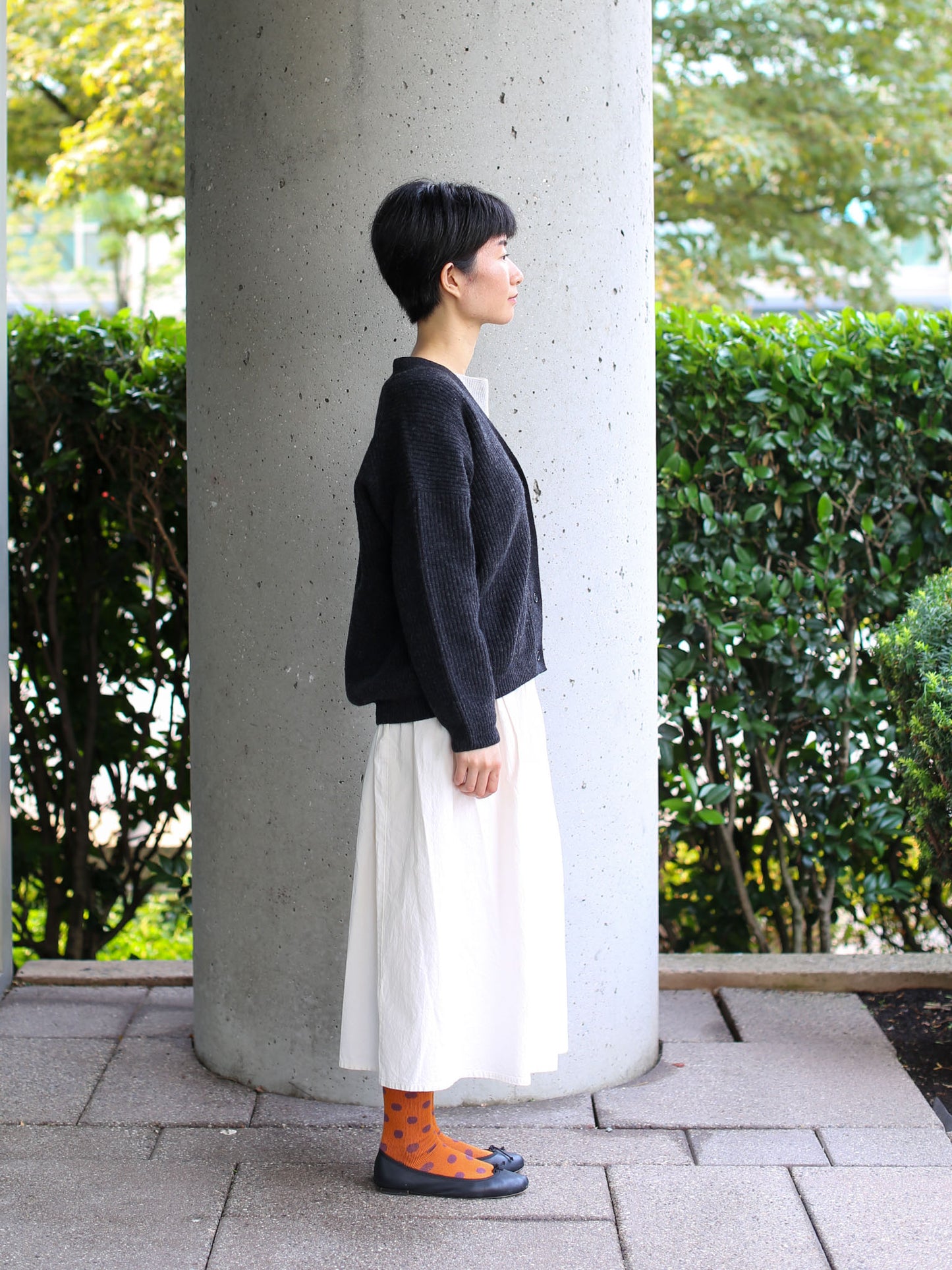 evam eva Wool Cardigan - Charcoal