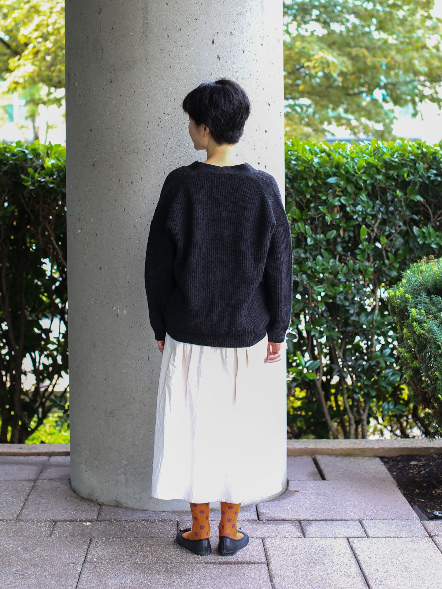 evam eva Wool Cardigan - Charcoal