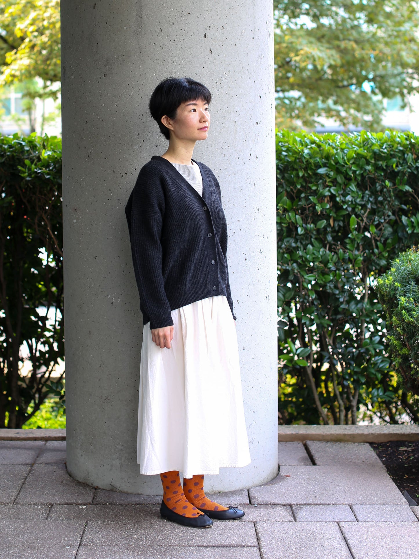 evam eva Wool Cardigan - Charcoal
