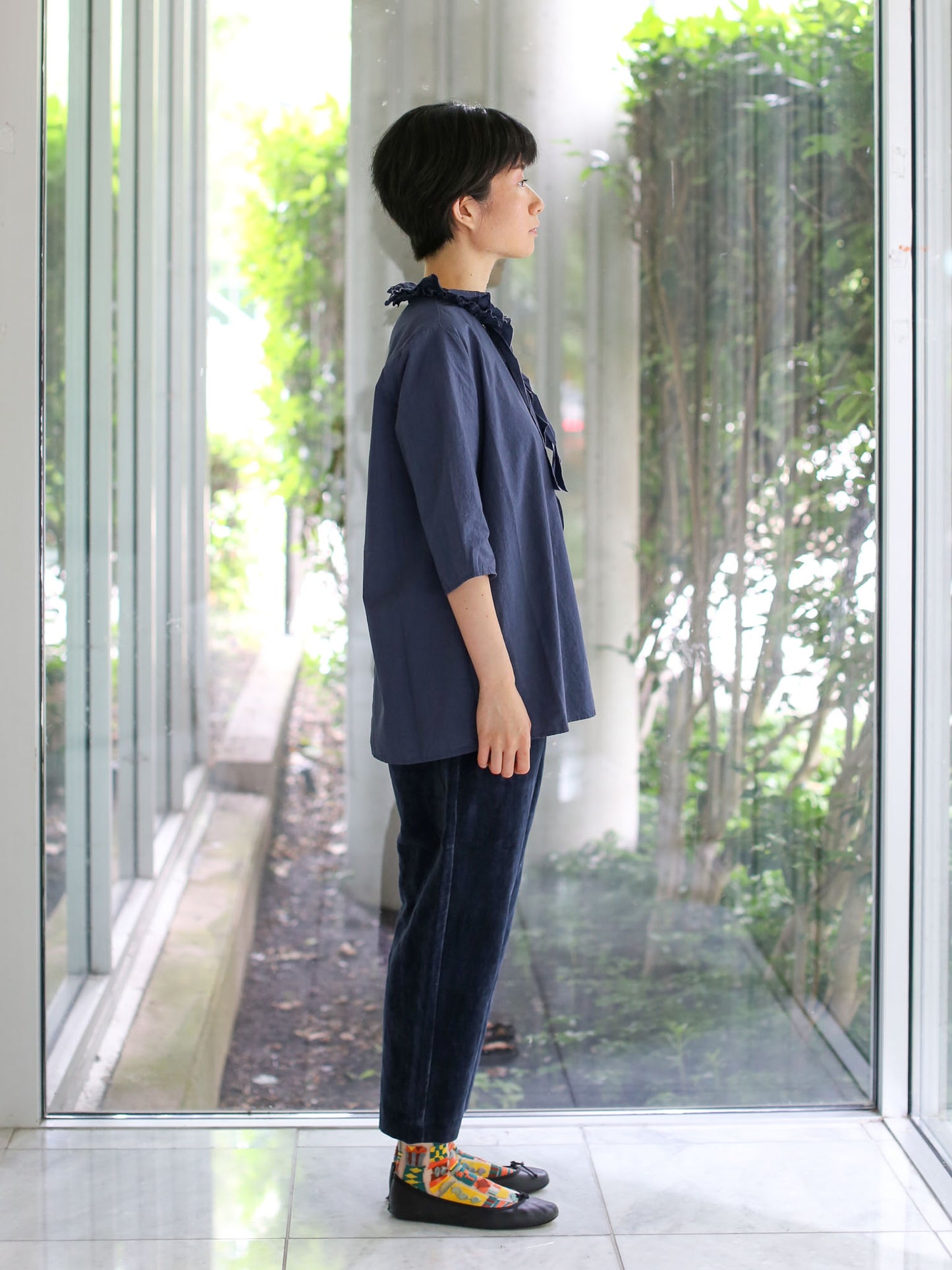 A Punto B Cropped Pants - Navy Blue