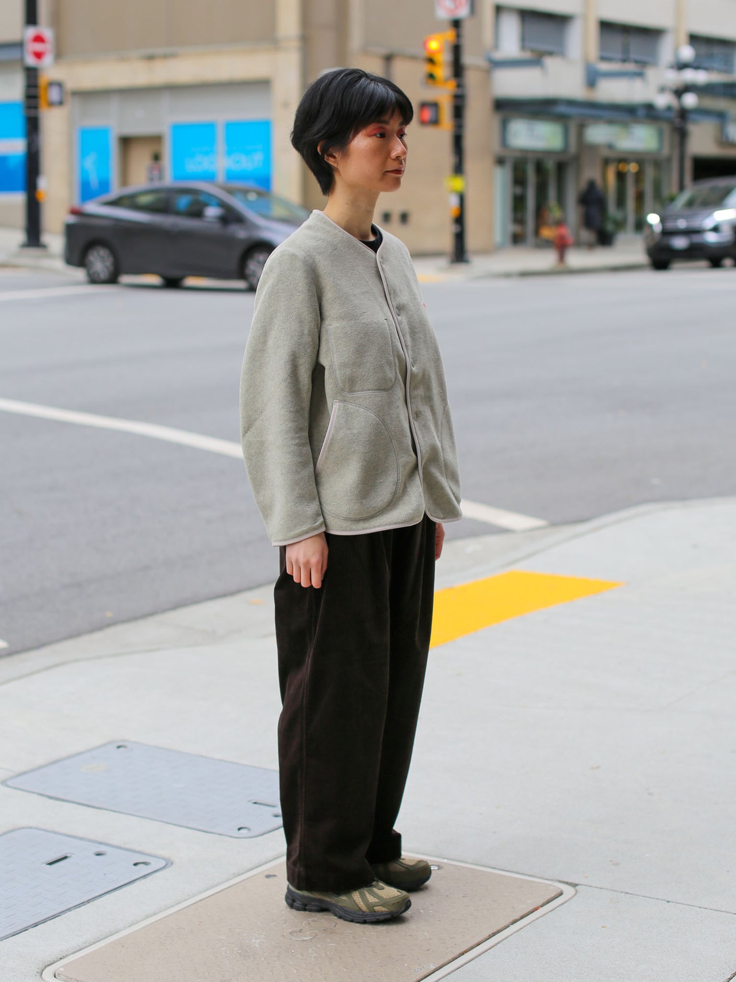 Danton Corduroy Cropped Easy Pants - Dark Brown