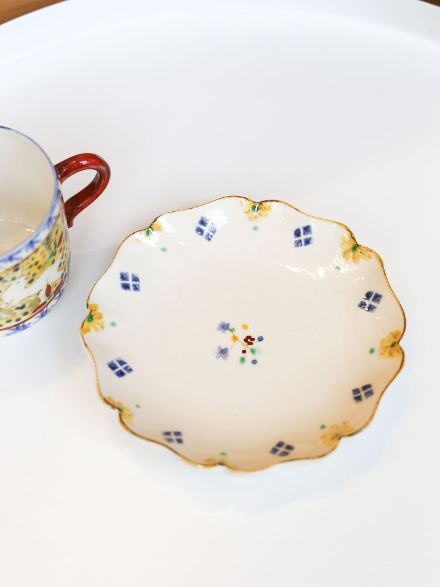 Kuroji Iroe Cup & Saucer by Misao Yajima - E