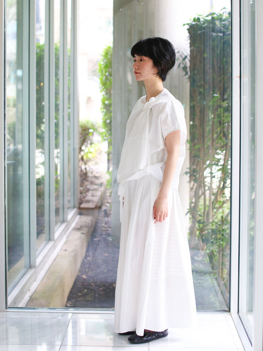 Francesca Marchisio Ribbon Stripe Top - Blue