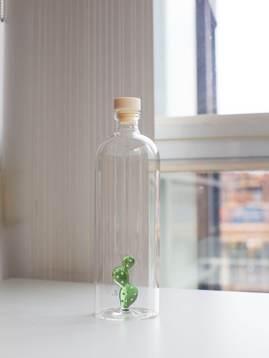 ICHENDORF Milano Desert Plant Water Bottle (Cactus Green White)