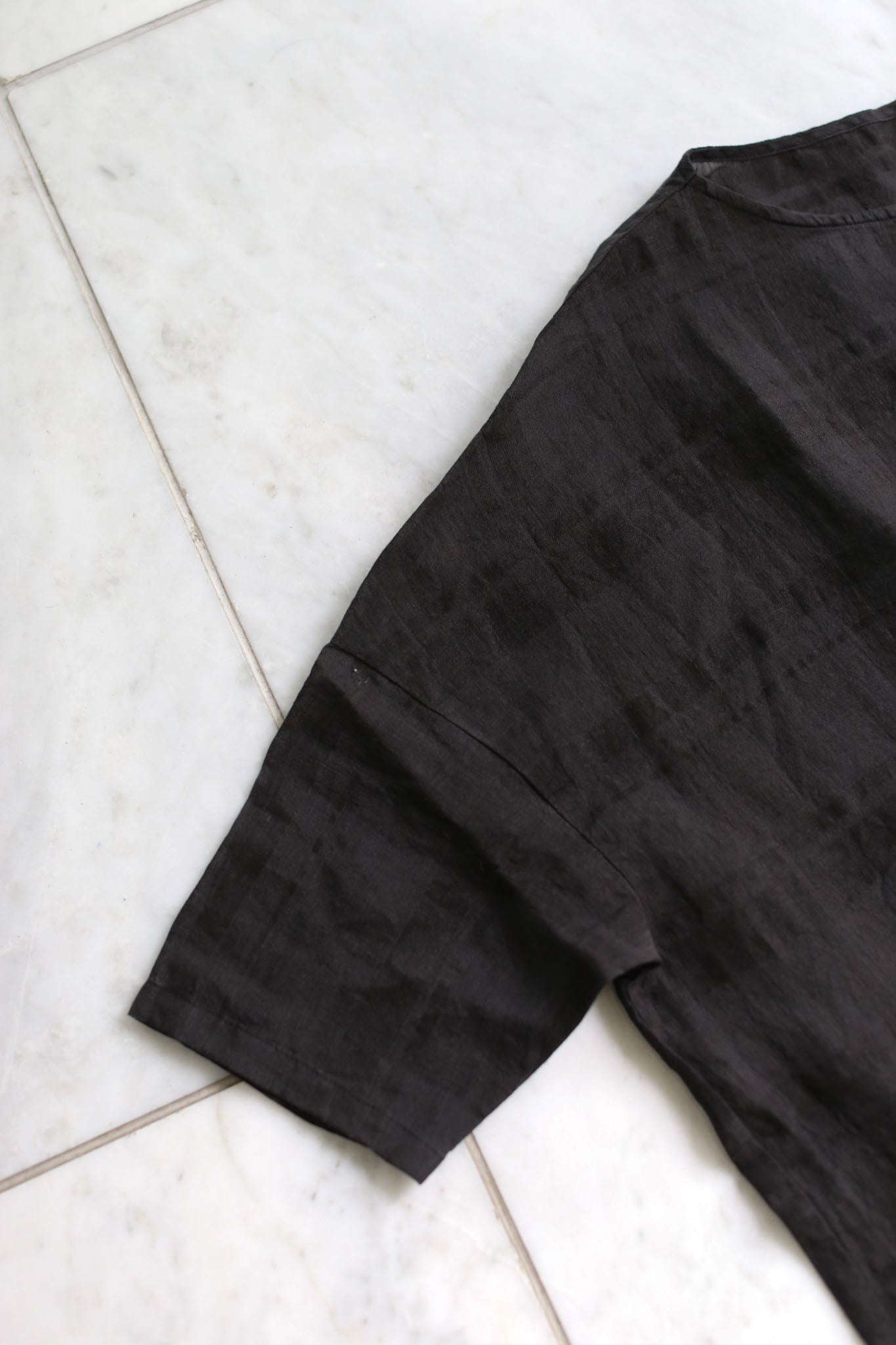 evam eva Linen Pullover - Black