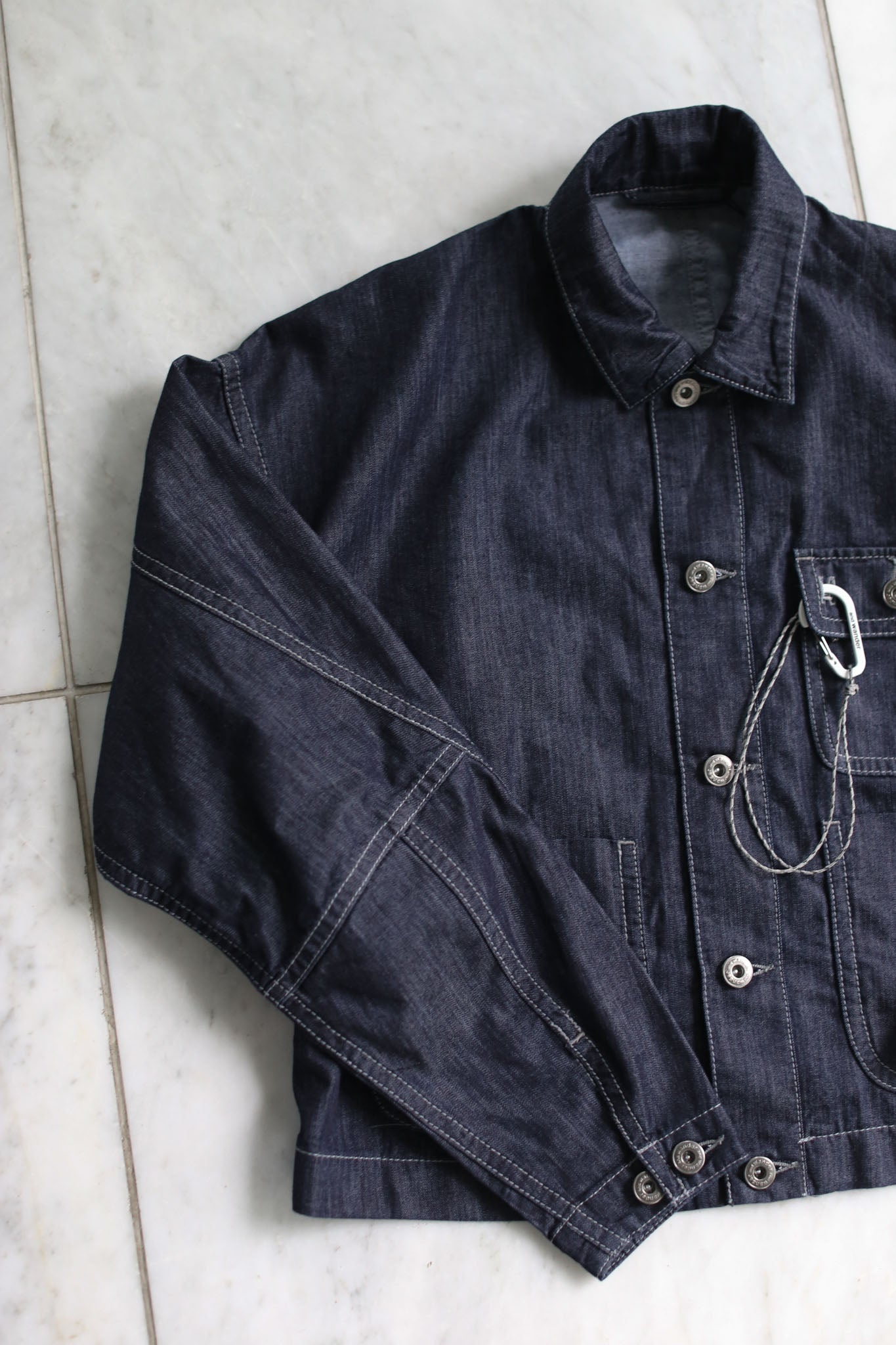 And Wander Dry Easy Denim Cropped Shirt