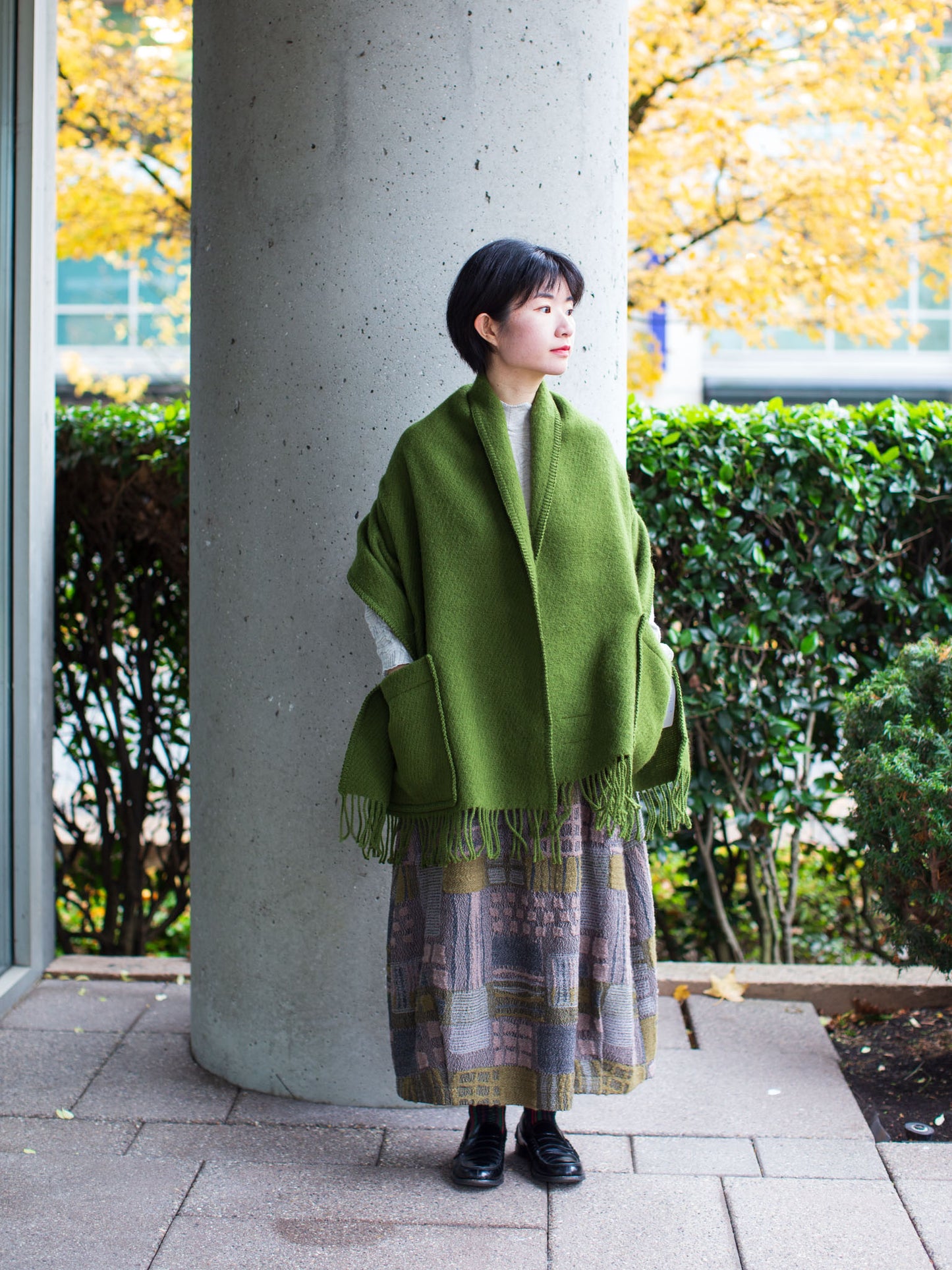Lapuan Kankurit UNI Pocket Shawl (Olive)