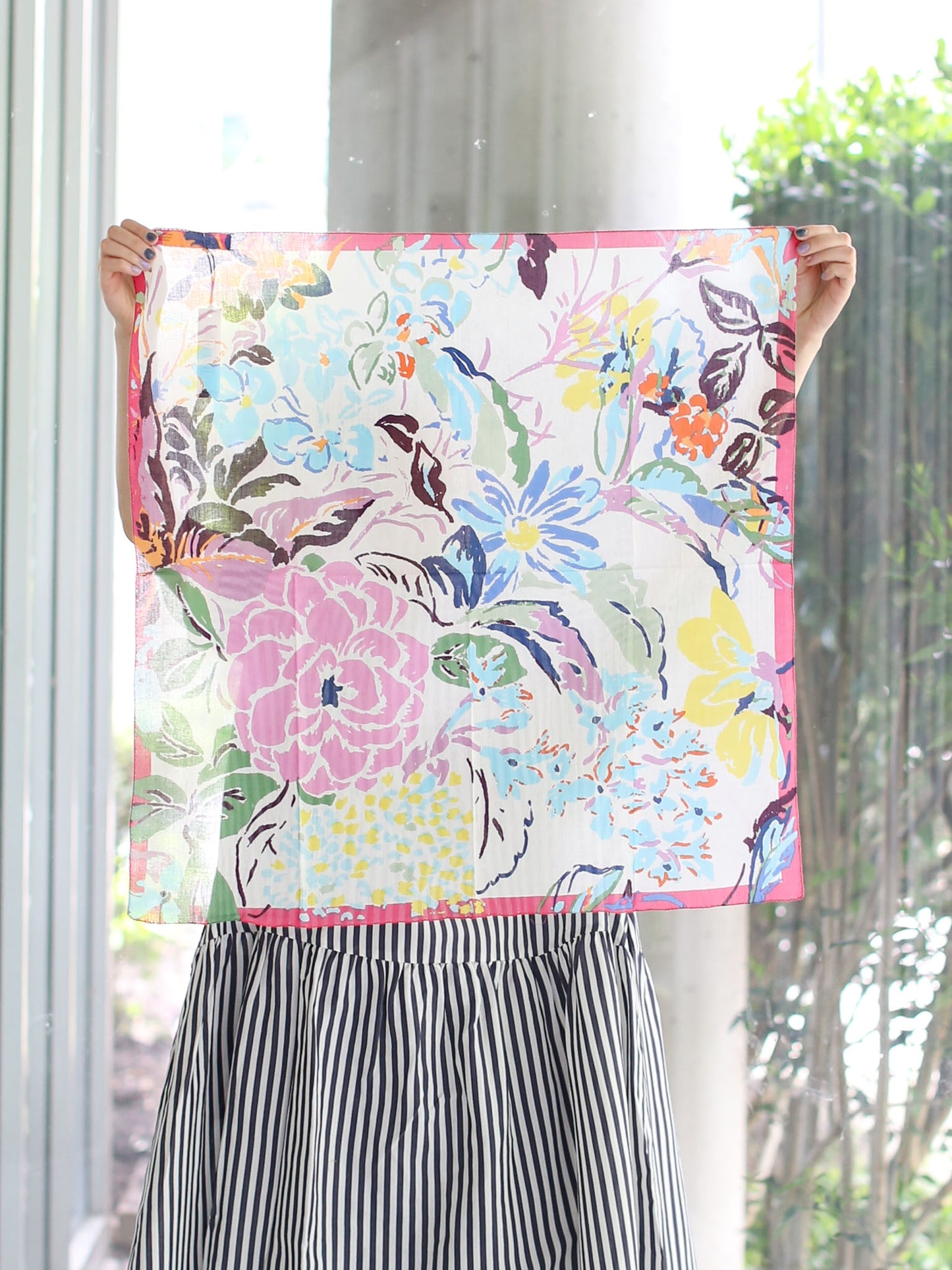 SS26 ÉPICE Paris Square Scarf PS2693 - Pink