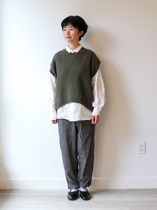 Pas de Calais Wool/Cashmere Vest - Green