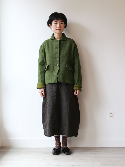 Hannoh Wessel Harris Tweed Wool Jacket Vada - Green