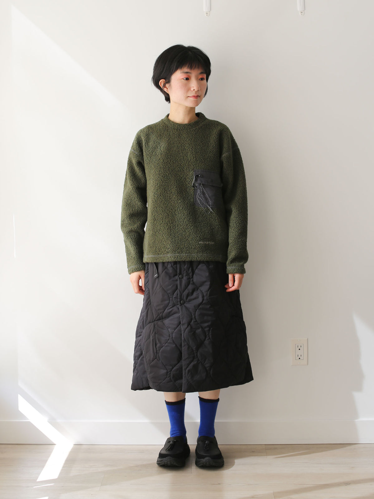 And Wander Women's Re Wool Crew Neck - Khaki