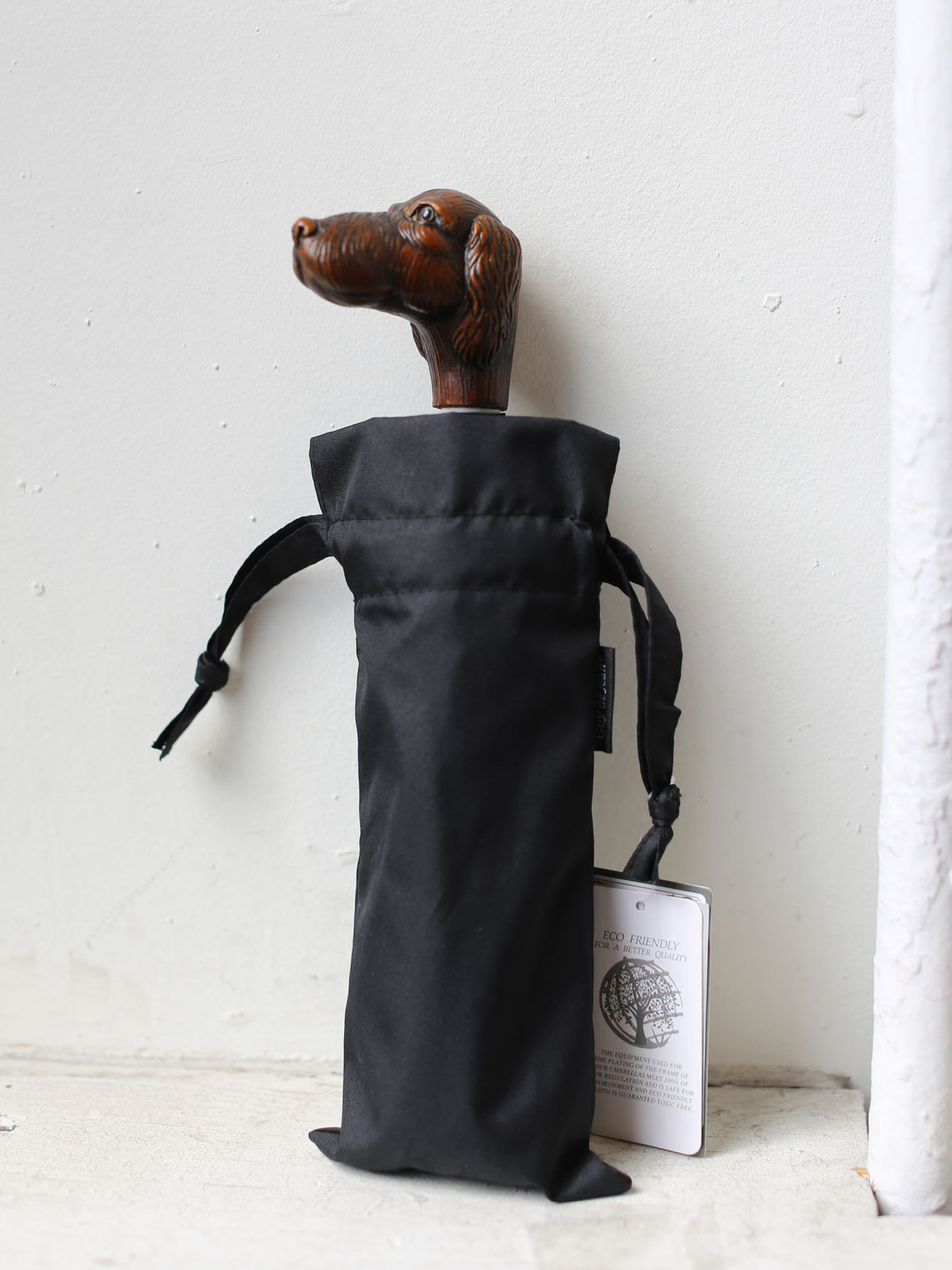 Guy De Jean Compact Umbrella - Black Dog