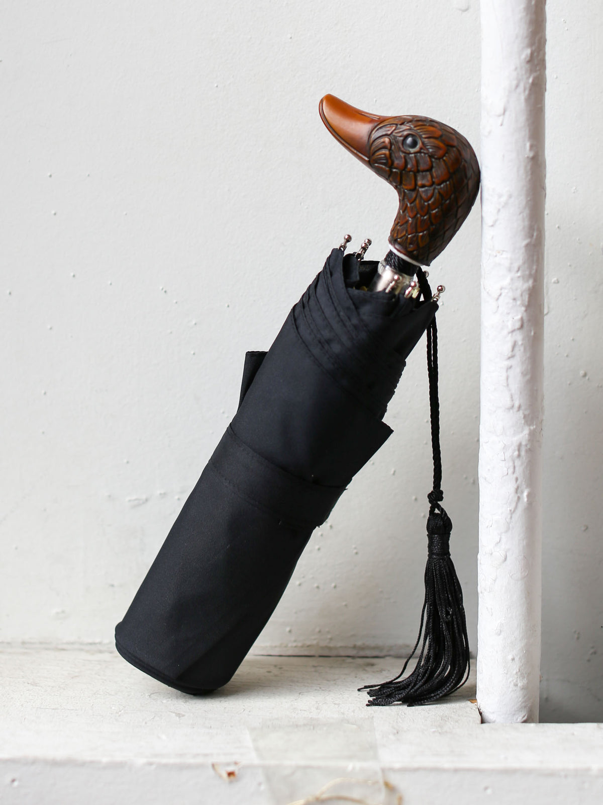 Guy De Jean Compact Umbrella - Black Duck