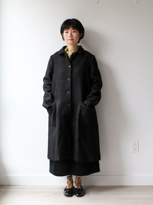 A Punto B Wool Long Coat - Graphite
