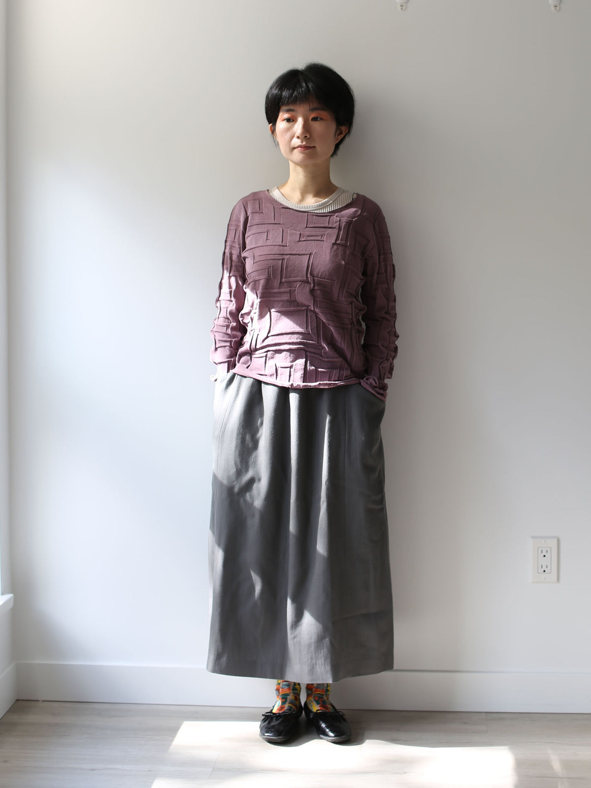 50% off at the check-out: M. & Kyoko Knitted Pullover - Purple