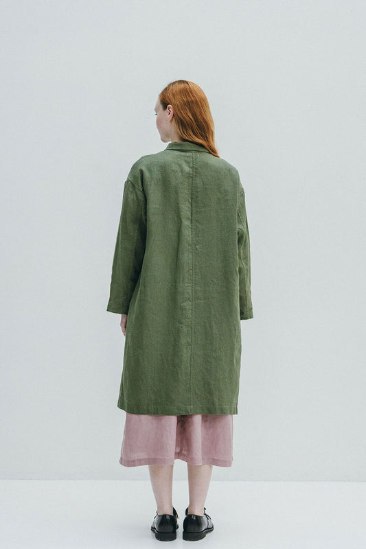 Fog Linen Work Josephine Coat - Green