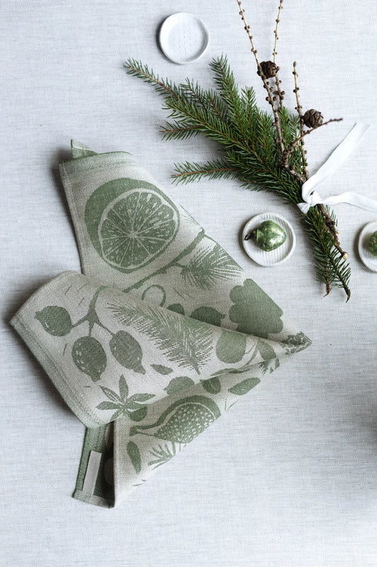 Lapuan Kankurit TALVEN TUOKSUT Square linen towel/napkin