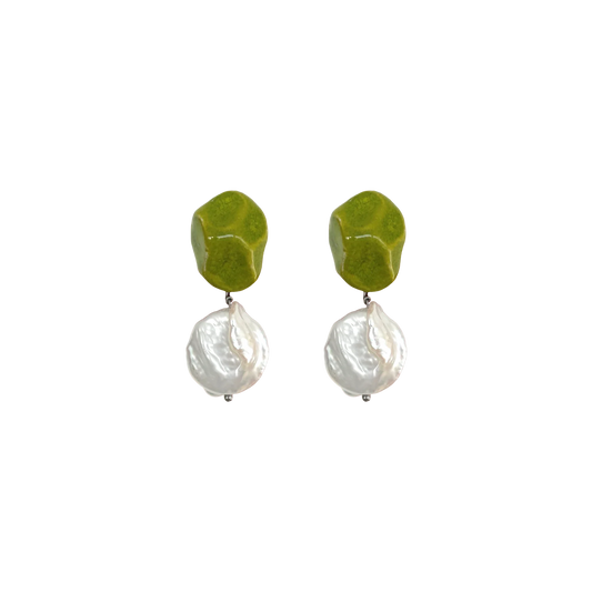 Arriving Soon: Blanca Olmos Las Perlas Earrings - Lime