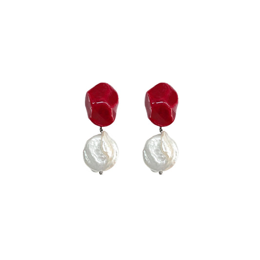 Arriving Soon: Blanca Olmos Las Perlas Earrings - Red