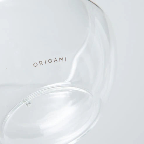 Origami Glass Katakuchi Matcha Bowl