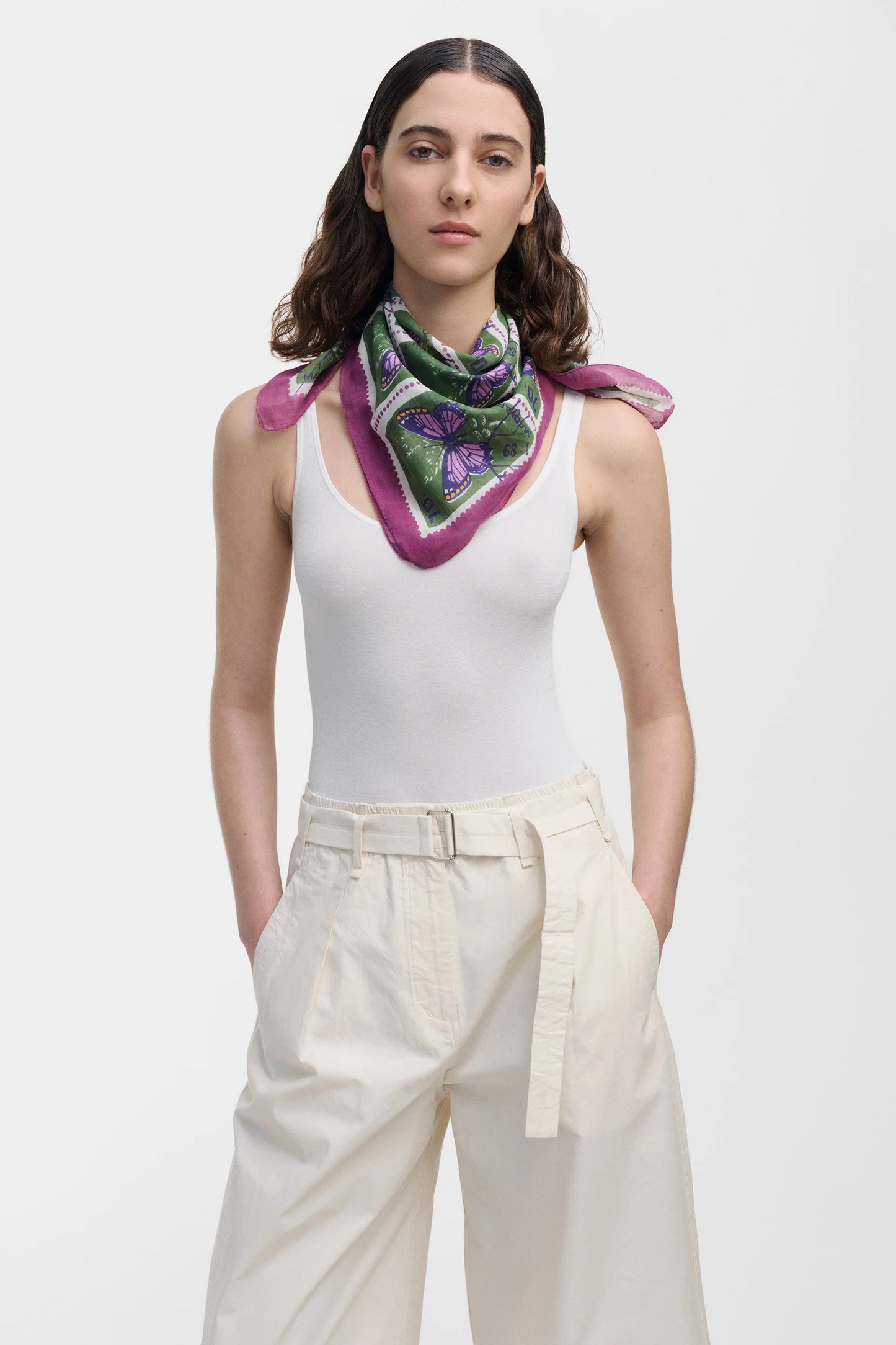 SS26 ÉPICE Paris Square Scarf PS2664 - Green