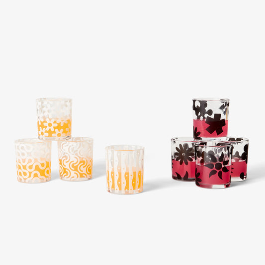 Dusen Dusen Pattern Glasses Set of 4