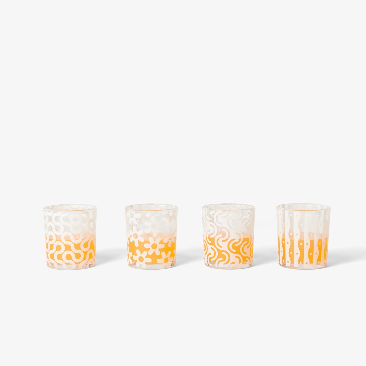 Dusen Dusen Pattern Glasses Set of 4