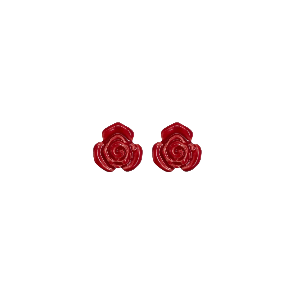 Arriving Soon: Blanca Olmos Rose Earrings - Red