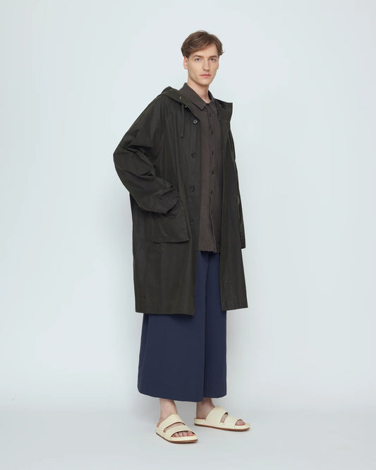 7115 by Szeki Unisex Waxed Forest Jacket - Deep Olive