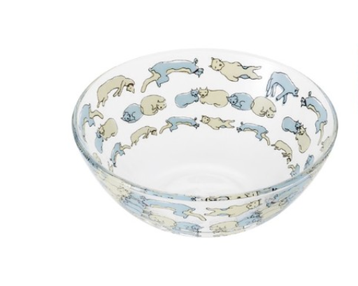 Aderia Cat Glass Bowl - 2 Colours