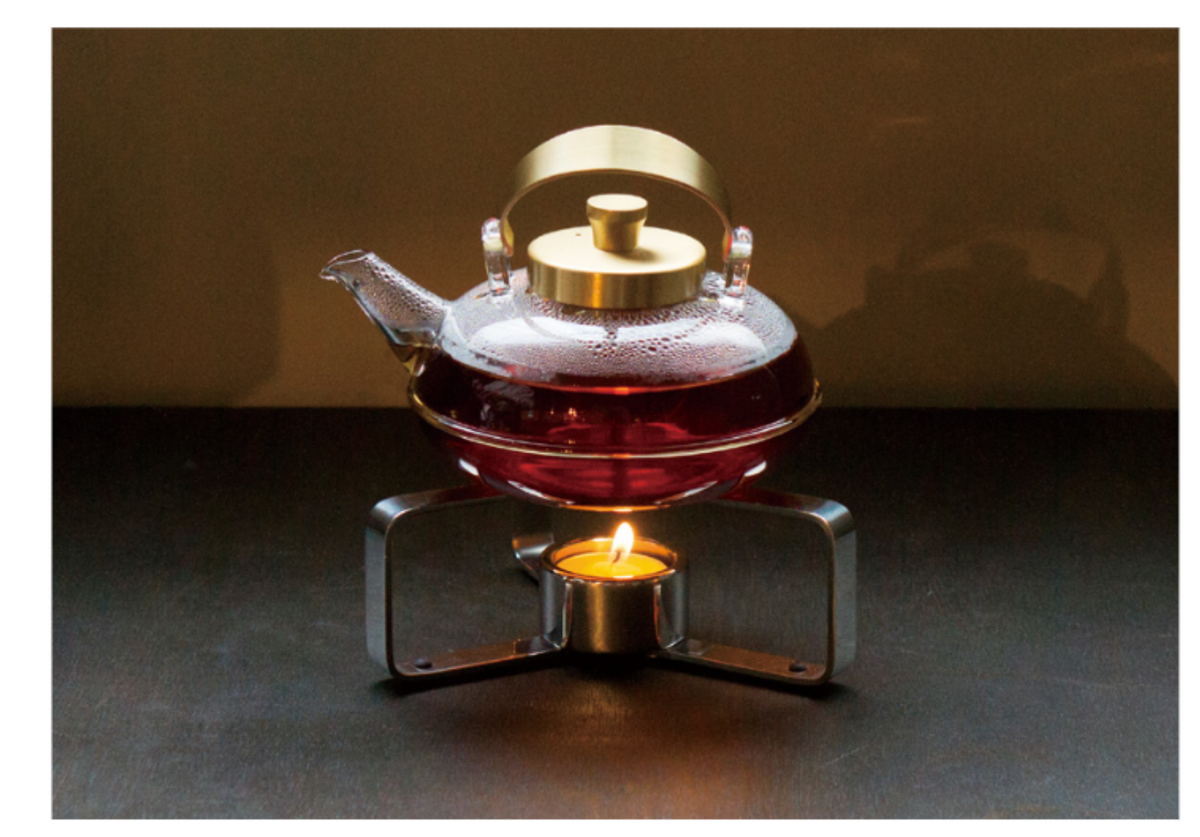 HIROTA Glass Teapot with Stand & Brass Lid (丸ちろり)