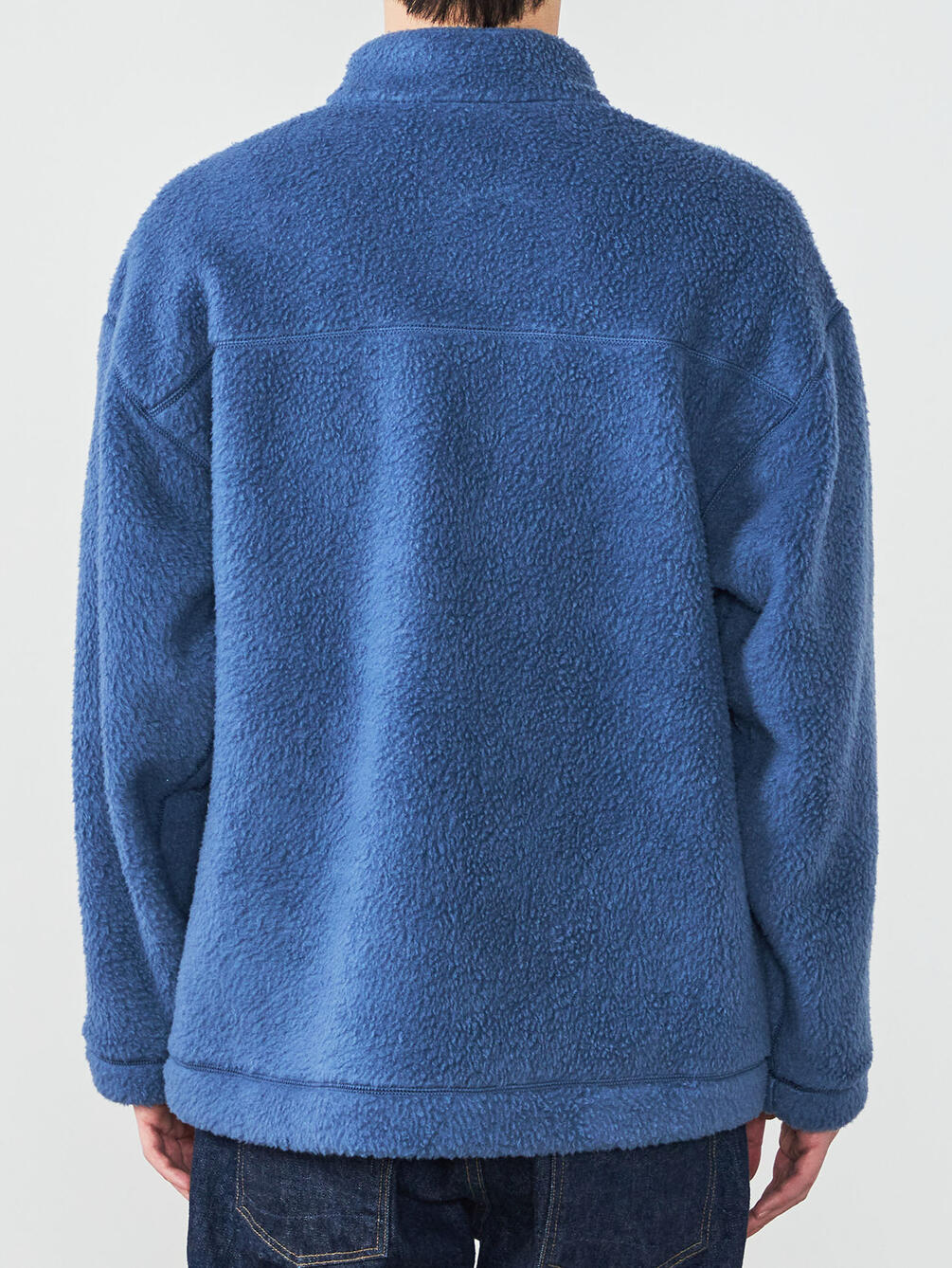 Danton Men's Stand Collar Fleece Jacket - Blue