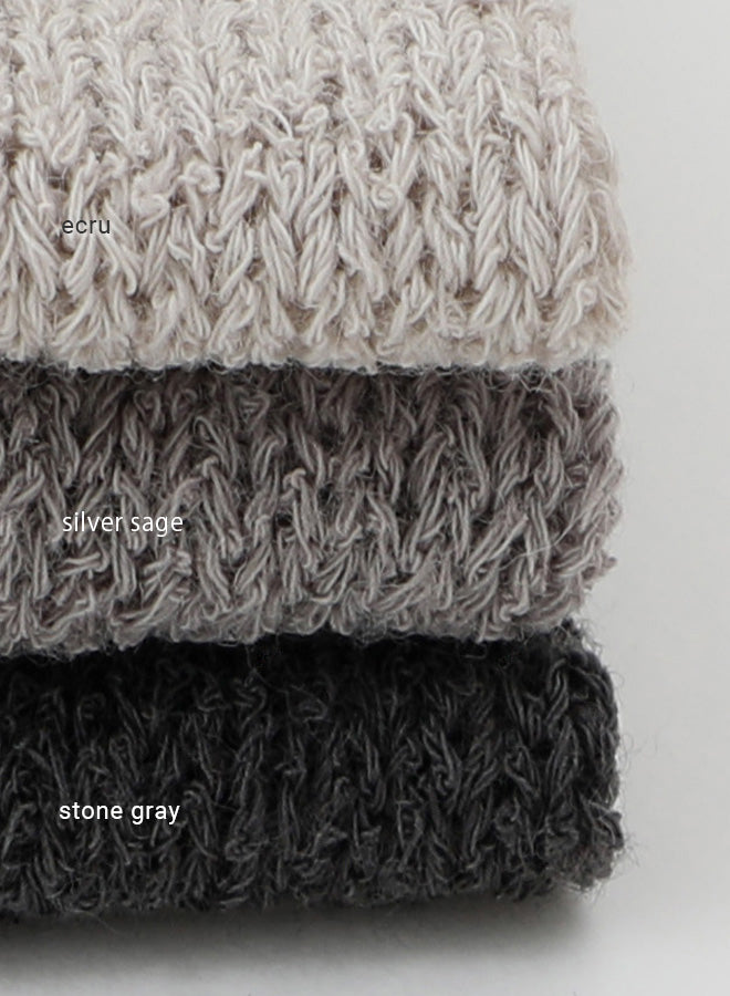 evam eva Wool Lily Cardigan - Silver Sage