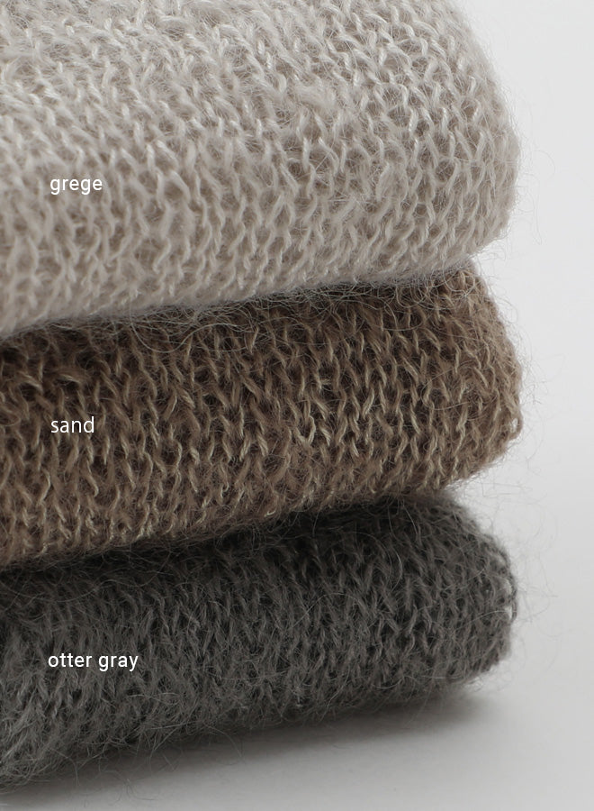 evam eva Silk/Mohair Pullover - Grege