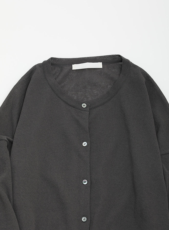 evam eva Cotton Cardigan - Blue Gray