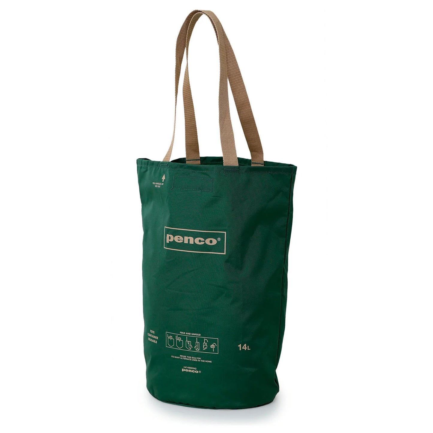 HIGHTIDE Penco Foldable Bucket Tote - Dark Green