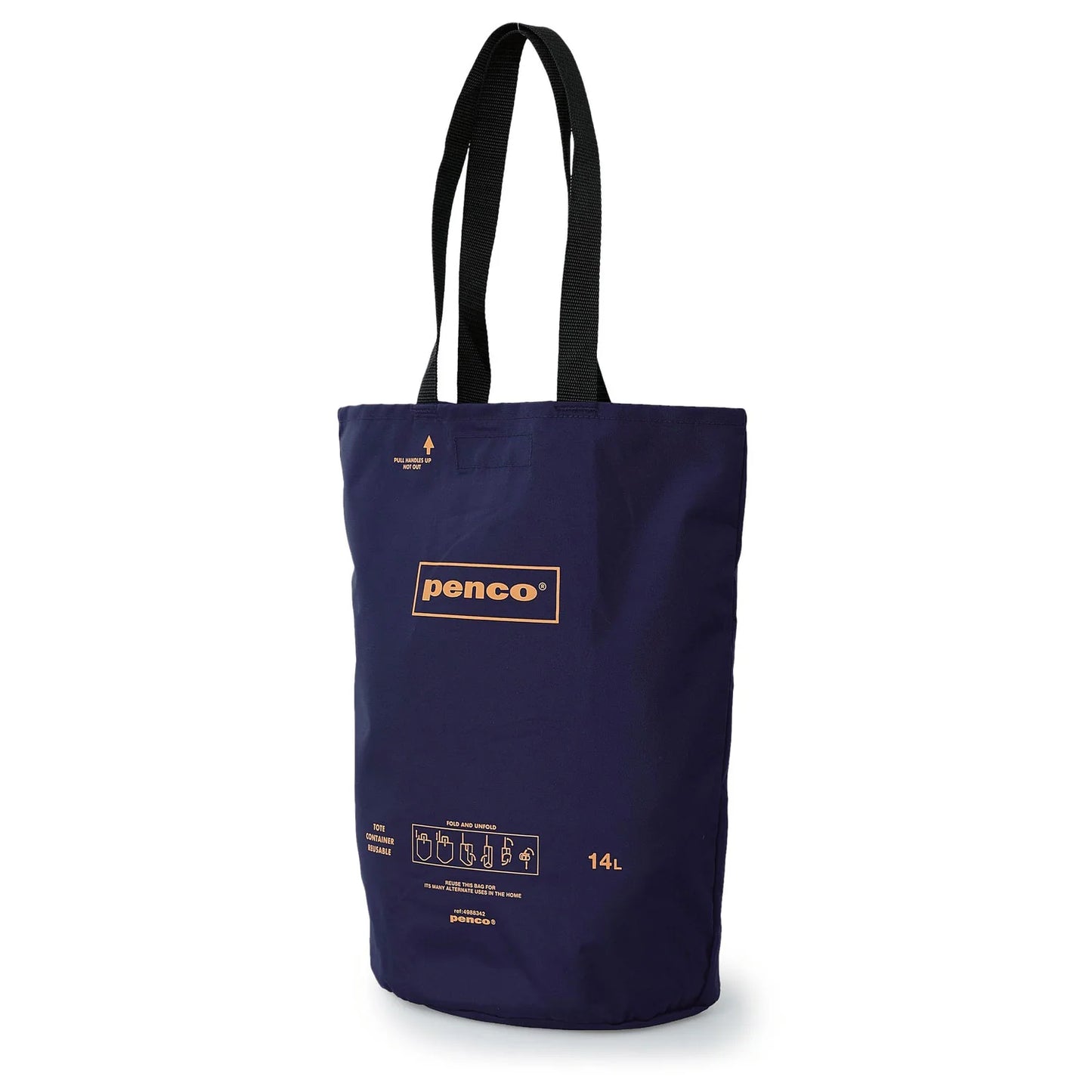 HIGHTIDE Penco Foldable Bucket Tote - Navy