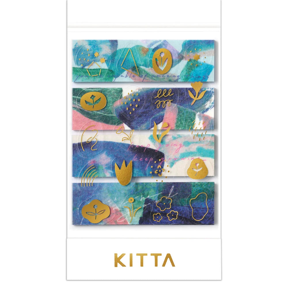 King Jim Kitta Collage Washi Tape Set - Blue