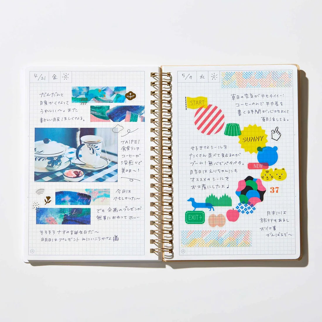 King Jim Kitta Collage Washi Tape Set - Blue