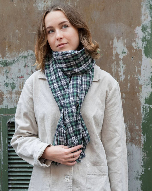 Fog Linen Work Tuz Fringe Linen Scarf - Logan