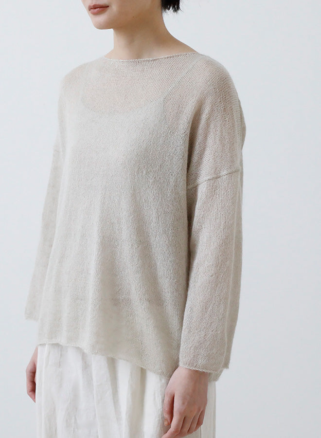 evam eva Silk/Mohair Pullover - Grege