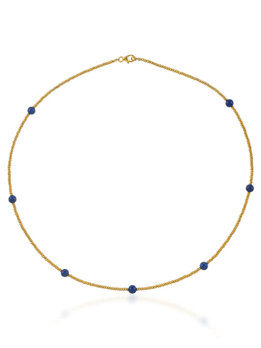 Shyla Cami Necklace Lapis and Gold